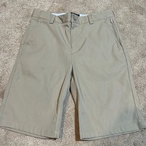 Khaki school uniform shorts